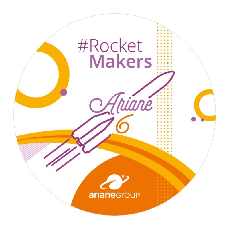 STICKER ARIANE 6 RM JAUNE